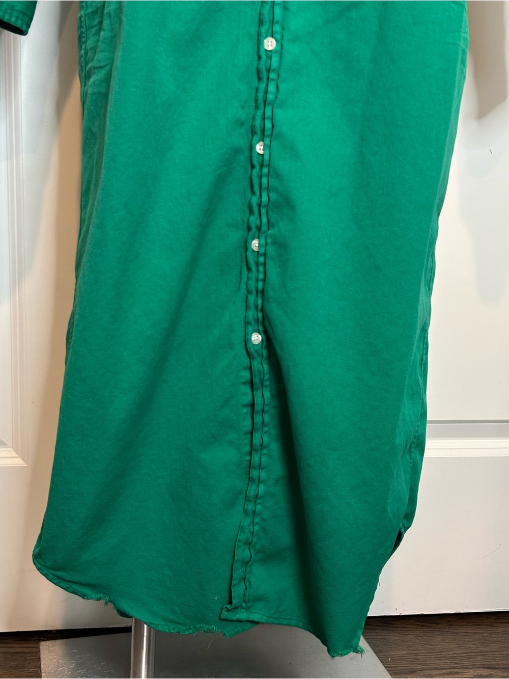 Frank & Eileen Clover Green Cotton Rory Maxi Shirt Dress S - Picture 4 of 9